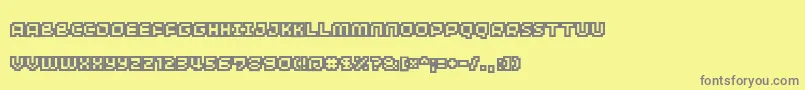 フォントMinimum+1 – 黄色の背景に灰色の文字