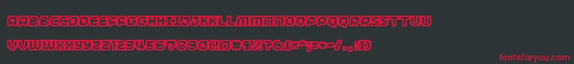 Minimum+1 Font – Red Fonts on Black Background