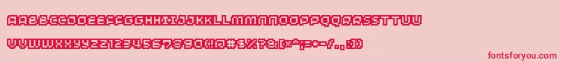 Minimum+1 Font – Red Fonts on Pink Background