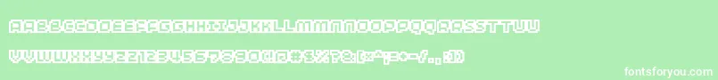 Minimum+1-Schriftart – Weiße Schriften auf grünem Hintergrund