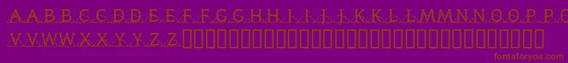 KrKloudy Font – Brown Fonts on Purple Background