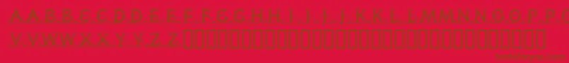 KrKloudy Font – Brown Fonts on Red Background