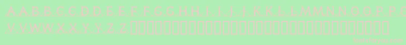 KrKloudy Font – Pink Fonts on Green Background