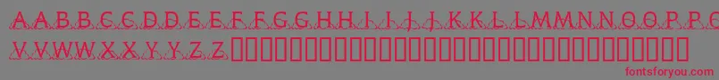 KrKloudy Font – Red Fonts on Gray Background