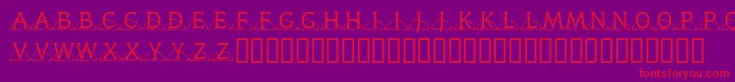 KrKloudy Font – Red Fonts on Purple Background