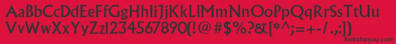 Albertusmtstd Font – Black Fonts on Red Background