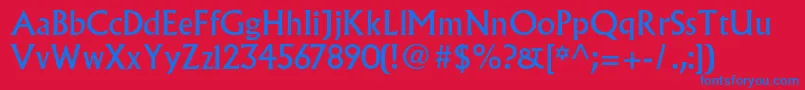 Albertusmtstd Font – Blue Fonts on Red Background