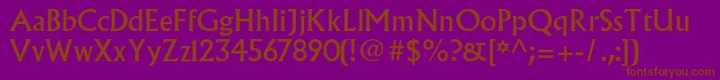 Albertusmtstd Font – Brown Fonts on Purple Background