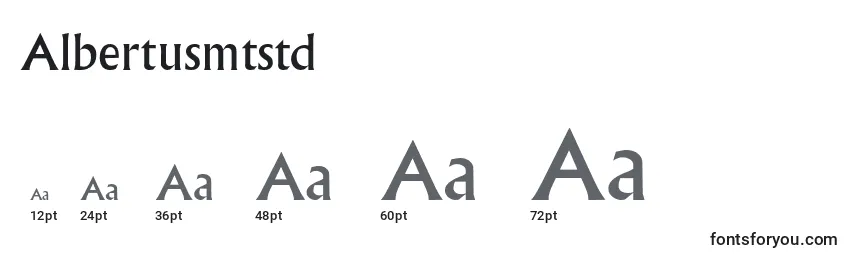 Размеры шрифта Albertusmtstd