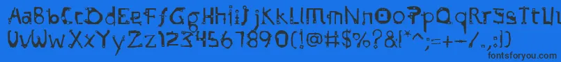 Subamera Font – Black Fonts on Blue Background
