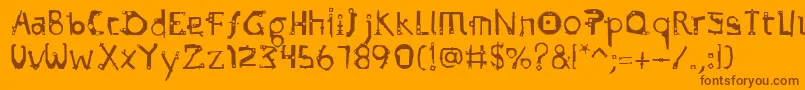 Subamera Font – Brown Fonts on Orange Background