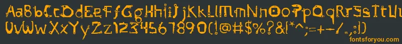 Шрифт Subamera – оранжевые шрифты на чёрном фоне