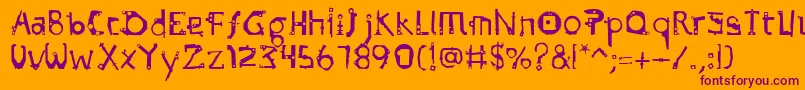 Subamera Font – Purple Fonts on Orange Background