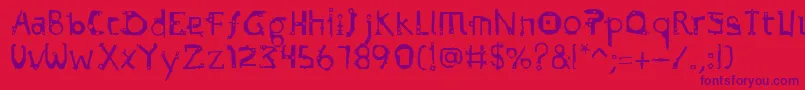 Subamera Font – Purple Fonts on Red Background