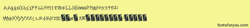 Sweetrevenge Font – Black Fonts on Yellow Background