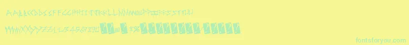Sweetrevenge Font – Green Fonts on Yellow Background
