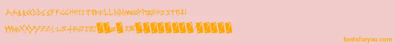 Sweetrevenge Font – Orange Fonts on Pink Background