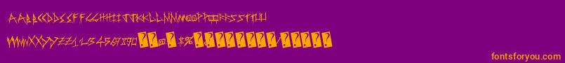 Sweetrevenge Font – Orange Fonts on Purple Background