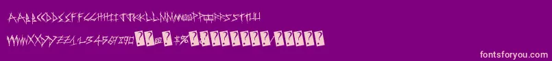 Sweetrevenge Font – Pink Fonts on Purple Background