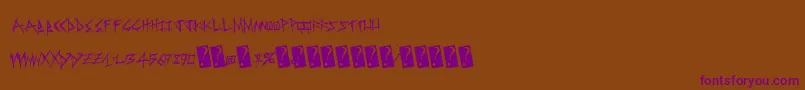Sweetrevenge Font – Purple Fonts on Brown Background