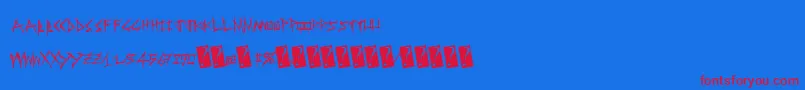 Sweetrevenge Font – Red Fonts on Blue Background