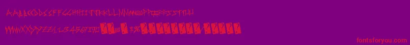 Sweetrevenge Font – Red Fonts on Purple Background