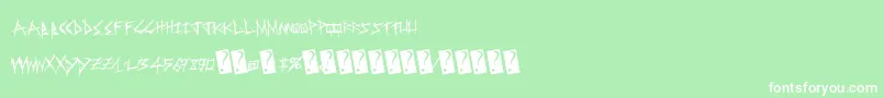 Sweetrevenge Font – White Fonts on Green Background