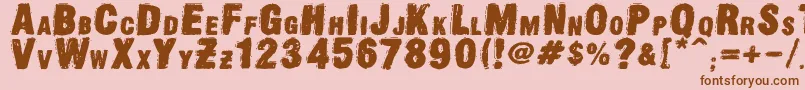fuente OldpressDsg – Fuentes Marrones Sobre Fondo Rosa