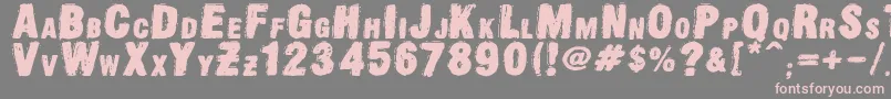OldpressDsg Font – Pink Fonts on Gray Background