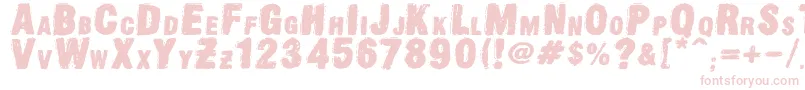 OldpressDsg Font – Pink Fonts on White Background