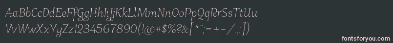 Шрифт Garineldo – розовые шрифты на чёрном фоне