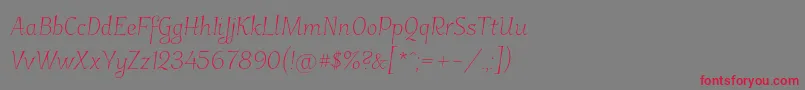Garineldo Font – Red Fonts on Gray Background