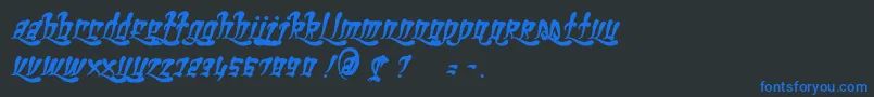 GhettoFabulous Font – Blue Fonts on Black Background