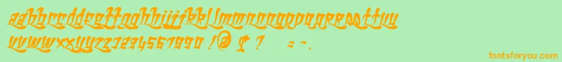 GhettoFabulous Font – Orange Fonts on Green Background