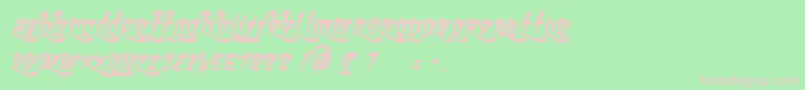 GhettoFabulous Font – Pink Fonts on Green Background