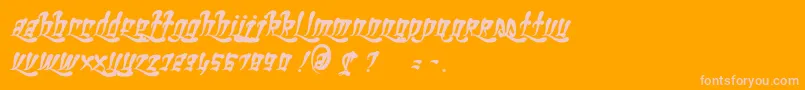 GhettoFabulous-fontti – vaaleanpunaiset fontit oranssilla taustalla