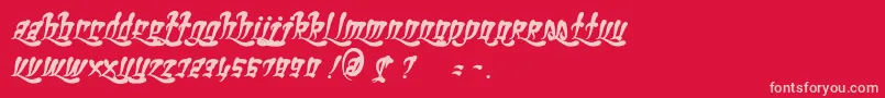 GhettoFabulous Font – Pink Fonts on Red Background