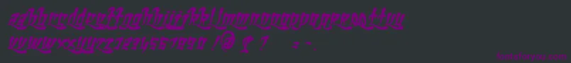 Шрифт GhettoFabulous – фиолетовые шрифты на чёрном фоне