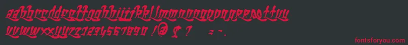 GhettoFabulous Font – Red Fonts on Black Background