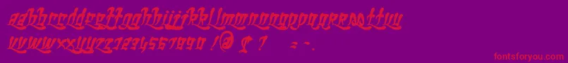 fuente GhettoFabulous – Fuentes Rojas Sobre Fondo Morado