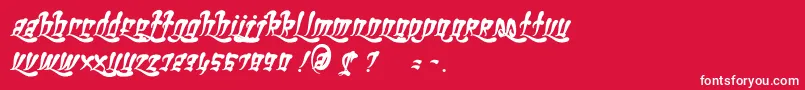 GhettoFabulous Font – White Fonts on Red Background