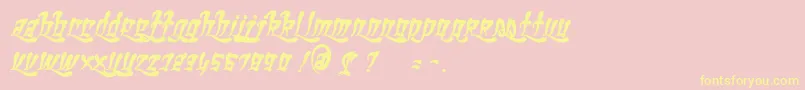 GhettoFabulous Font – Yellow Fonts on Pink Background
