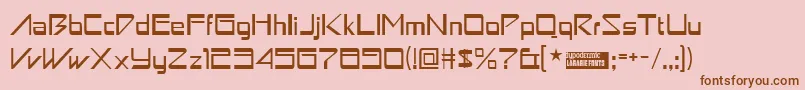 Astronboy Font – Brown Fonts on Pink Background