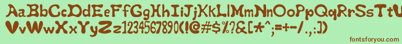 Staypuft Font – Brown Fonts on Green Background