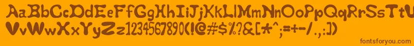 Staypuft Font – Brown Fonts on Orange Background