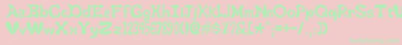 Staypuft Font – Green Fonts on Pink Background
