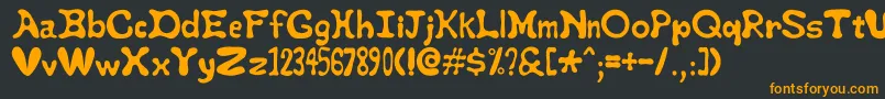 Staypuft Font – Orange Fonts on Black Background