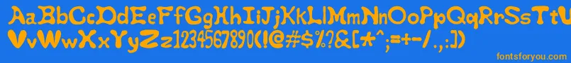 Staypuft Font – Orange Fonts on Blue Background