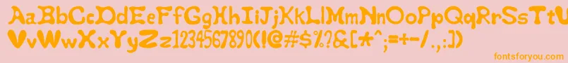 Staypuft Font – Orange Fonts on Pink Background