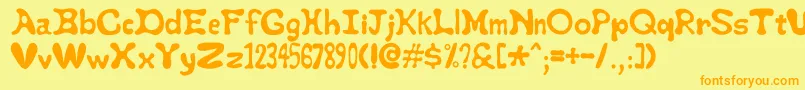 Staypuft Font – Orange Fonts on Yellow Background